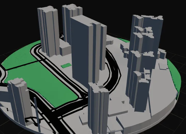 Sky Habitat, Bishan as a 3D-printable model